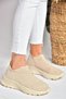 P239503304 Beige Knitwear Fabric Women's Sports Shoes Sneakers - 5