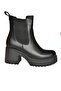R996020009 Black Thick Heeled Women's Boots - 8