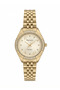 Women's Gold Steel Band Quartz Wristwatch - Decorative Dial Stylish Elegant Bezel - 2