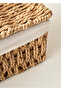 Talie Cloth Covered Basket Natural (25X16X12 cm) - 5