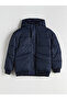 Two Mt Shop Quality Lcw Kids Navy Blue Hooded Boys' Puffer Jacket