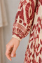Women's Wide Cut Patterned Viscose Hijab Dress - 4