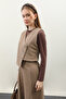 Dark Mink Double Breasted Vest Suit - 6