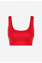 Women's Sports Bustier with Support and Flexible Fit Bra - Red - 7