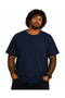 Men's Large Size Crew Neck T-Shirt Happy 26149 Navy Blue - 2