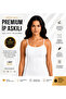 White Basic String Strap Tank Top
