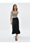 X Selected by Melis Ağazat - Ruffled Asymmetrical Midi Skirt - 2