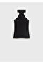 Mesh Blouse with Halter Neckline - 3