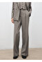 Wool Blend Straight-Leg Fabric Trousers