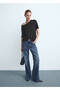 Straight-Cut Jeans with Slits - 2