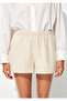 Beige Linen Shorts -1410128-70039 Mixed - 7