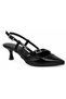 Feles Buckle Detailed Open Back Stiletto Women's Heeled Shoes Black - 3