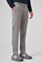 Men's Gray Cotton Trend Slim Fit Chino Trousers - 2