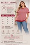 Women's Plus Size Striped Basic T-Shirt - 2