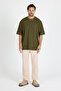 Men's Timeless Oversize Khaki T-Shirt - 7