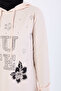 13099-Bej Printed Hooded Sports Suit - 5