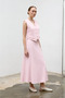 Pink Linen Siena Skirt Vest Set - 3
