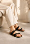 Moderno Women's Cross Strap Anatomical Cork Sole Daily Comfortable Slippers - 3