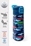 Kids Navy Blue Shark Patterned Steel Thermos with Straw and Direct Drinking 500 ml 31930 - 2
