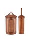 Galvanized Metal 2-Piece (5 Lt Trash Wc Brush) Bathroom Set Copper Glv0646 - 3