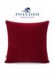 Voyage Thick Corded Fabric Velvet Throw Pillow Cover 45X45 cm Burgundy Modern Stylish Decorative Pillowcase
