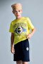 100% Cotton Fenerbahçe Short Sleeve Pajama Top Shorts Pajama Bottom 2-Piece Pajama Set Boy's H7338A826 - 3