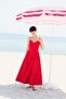 100% Cotton Poplin Strappy Midi Dress F7075Ax25Sm