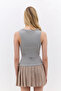 Ribbed Textured Flexible Basic Undershirt - 6