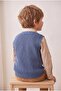 Boy's Stitch-Free Premium Knitwear Vest V-Neck Buttoned Hair Knitting Patterned - 3