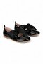 Orthopedic Pad Sole Bow Detailed Girls' Black Ballerinas