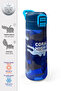 Kids Navy Blue Cobalt Blue Camouflage Patterned Straw and Direct Drinking Steel Thermos 500 ml 31889