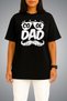 Oversize Cool Dad Chest Printed Unisex T-Shirt - 2