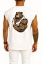 Oversized Gym Muscular Bear Pocket and Back Printed Athlete - 2