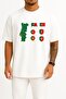 Oversized Portugal Map and Flag Chest Printed Unisex T-Shirt