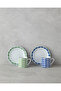 Nixie Porcelain 4 Piece Coffee Cup Set for 2 People 80 ml Green-Blue - 2