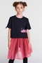 Tshirt Tulle Skirt Leggings Combo Set