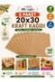 5 Packs of Kraft Paper 90 Gr Straw Paper 20X30 Pack of 100