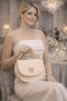 Beige Knitted Patterned Women's Mini Clutch Bag |   Beige Mt1536 - 2