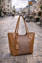 Vizon Textured Panel Shoulder Bag |   Mink Mt1589 - 4