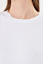 Ultra Soft White No-Show Waist-Fitting Wide-Sleeve Natural Viscose Blouse - 8