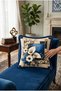 Floral Patterned Decorative Throw Pillow Cover 43X43 cm |   Double-Sided Digital Printing |   Raschel Fabric - 2