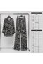 Women's Patterned Floral Satin Fabric Hijab Shirt and Pants Set - 8