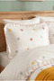 Avelisse 100% Cotton Colorful Floral Embroidery, Ruffled 8-Piece Premium Double Duvet Cover Set - 4
