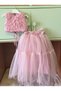 Girl's Dress Rose Embossed Crop Bow Detail Tulle Skirt Girl's Birthday Party Graduation Wedding Special Occasion Dress - 8
