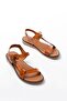 Zri̇n-090 Premium Tan Genuine Leather Women's Sandals - 7