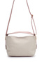 Women's Crossbody Bag with Lace Look and Fixed Strap Detail, Summer Linen Powder - 5