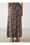 Patterned Women's Skirt with Elastic Waist (S5) - 4