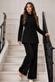 Rope Lace Jacket Suit Black 2265 - 2