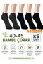 5-Pack Men's Bamboo Bootie Socks, Ankle-Length Bootie Socks, 3 Colors Mixed Assorted