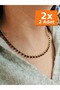 Necklace Glass Beads Minimal Elegance - 2